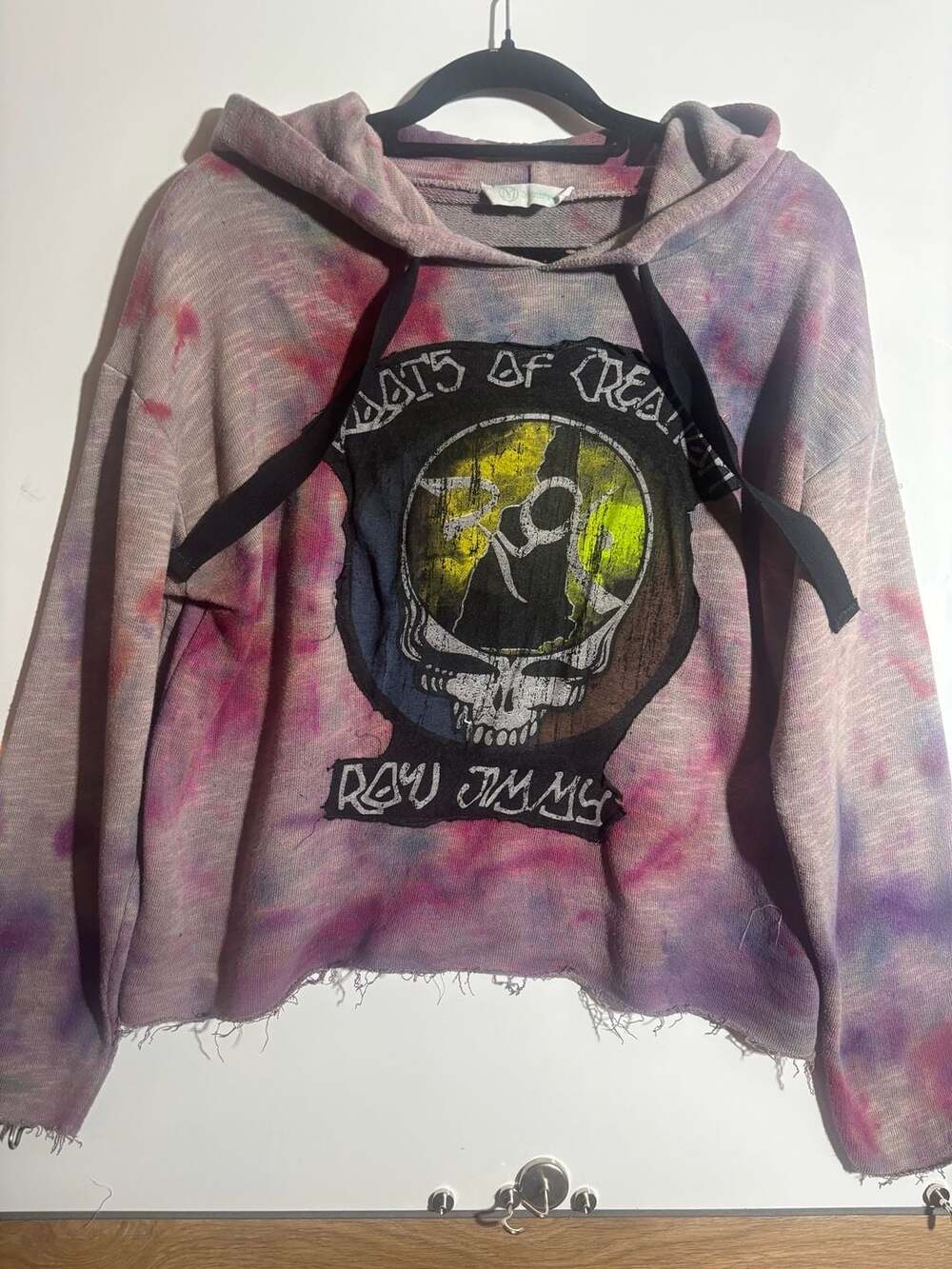 Reworked Roots of Creation Grateful Dub upcycled tie dyed hoodie - Picture 6 of 8